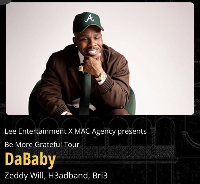 Da Baby Be More Grateful Tour